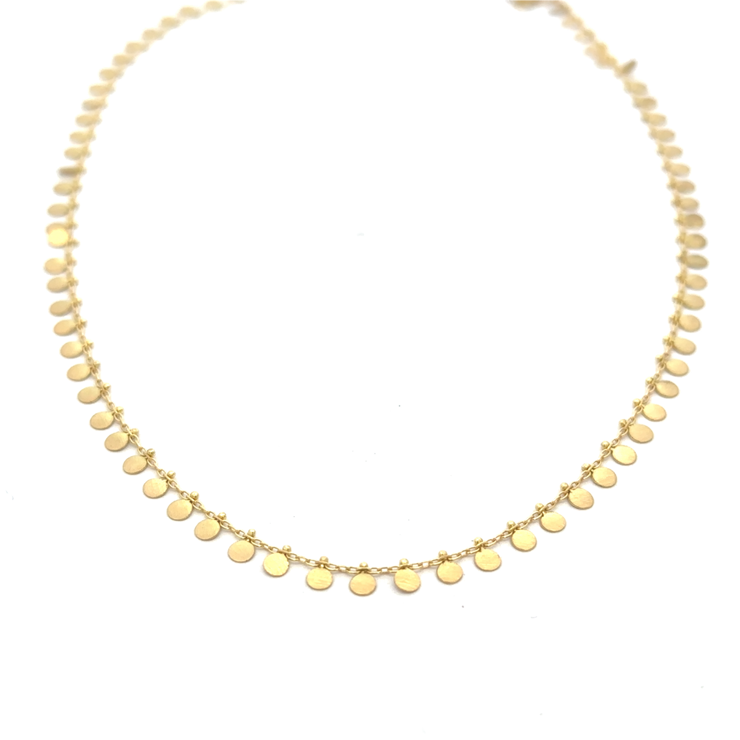 18 Karat Yellow Gold "Evenly Dotted" Necklace