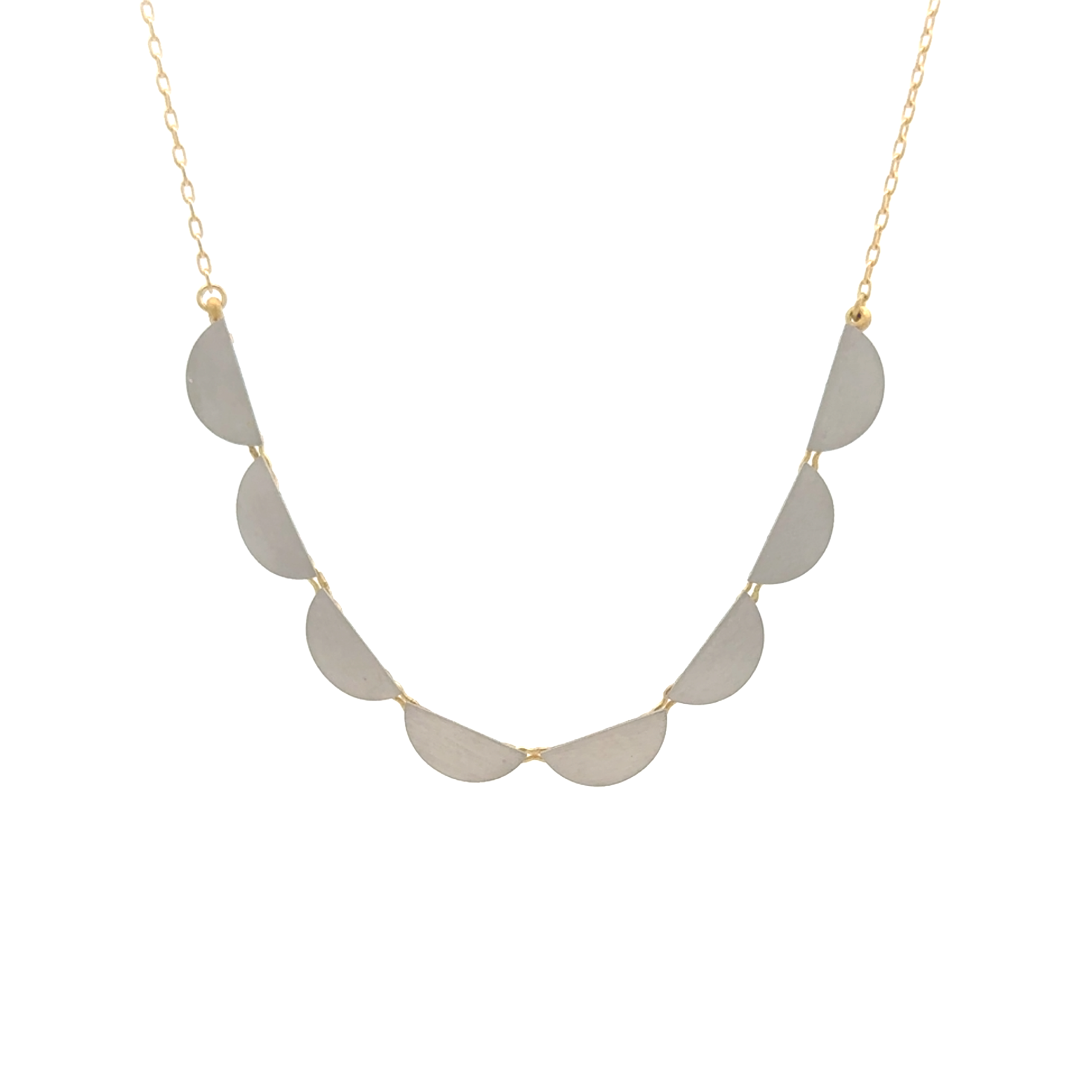 Platinum Half Moon Necklace