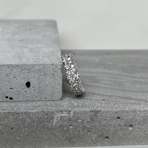 Confetti Ring, Medium, White Gold