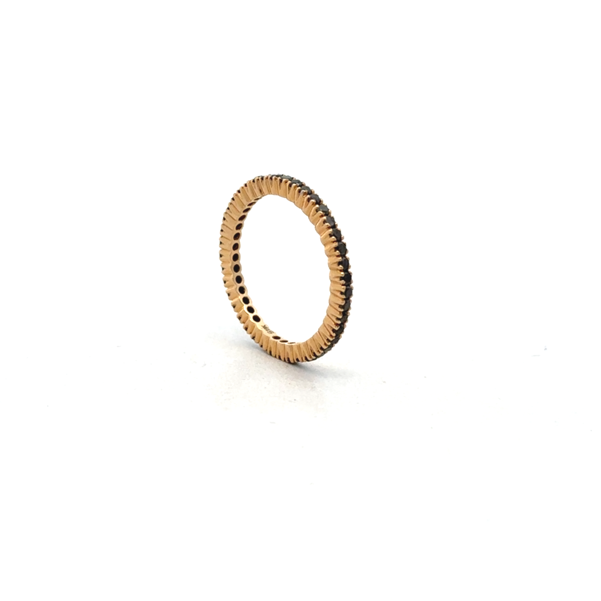 Rose Gold, Black Diamond Stacking Ring